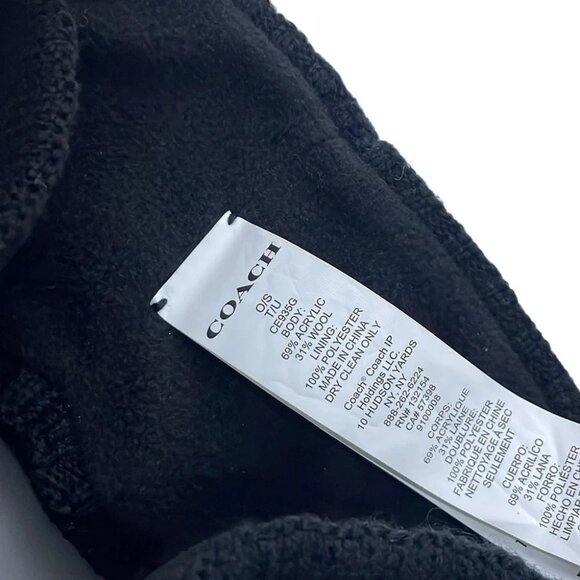 Auth COACH - Black Cream Acryl Wool Polyester Other Jewellery - Picture 3 of 3